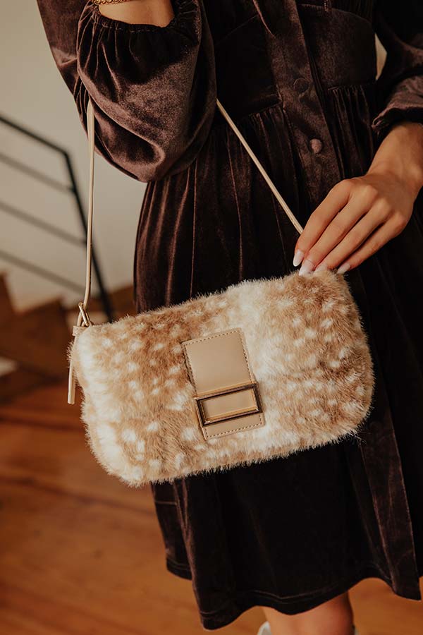 Beverly Faux Fur Crossbody in Fawn Iced Latte Image - 1