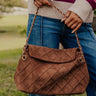 Crew Faux Suede Hobo Bag in Chocolate Image - 1