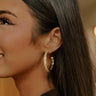 Take A Walk Hoop Earrings In Champagne Image - 1