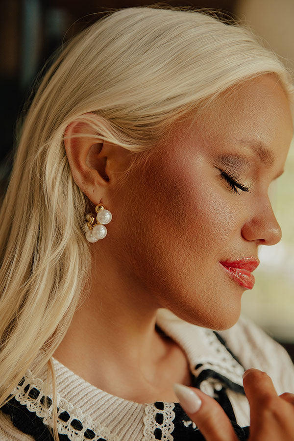 Happy Days Pearl Hoop Earrings