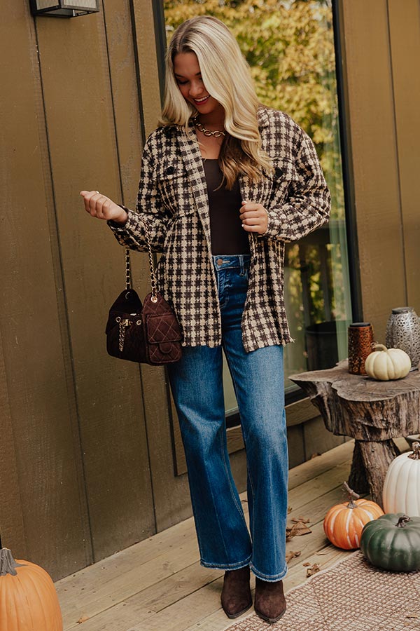 Caffeine Crush Checkered Jacket Image - 2