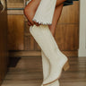 The Dixie Faux Leather Cowboy Boot in French Vanilla Image - 1