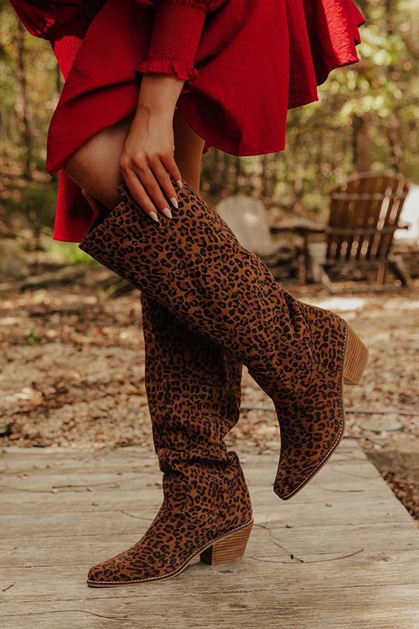 City Slicker Faux Suede Boot in Leopard