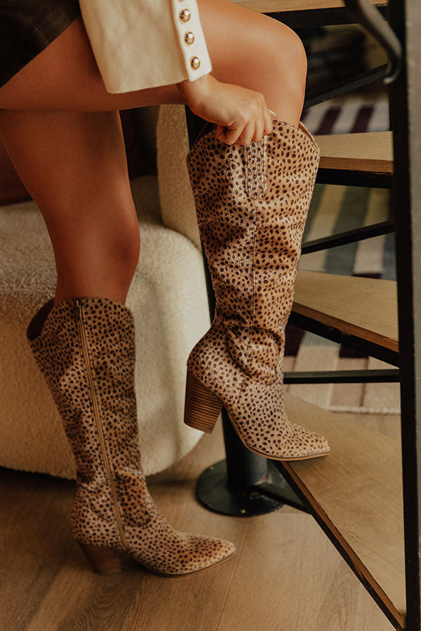 Long Live Cowgirls Ruched Cheetah Boots