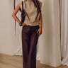 Date Night Out Faux Suede Top in Iced Latte Image - 1