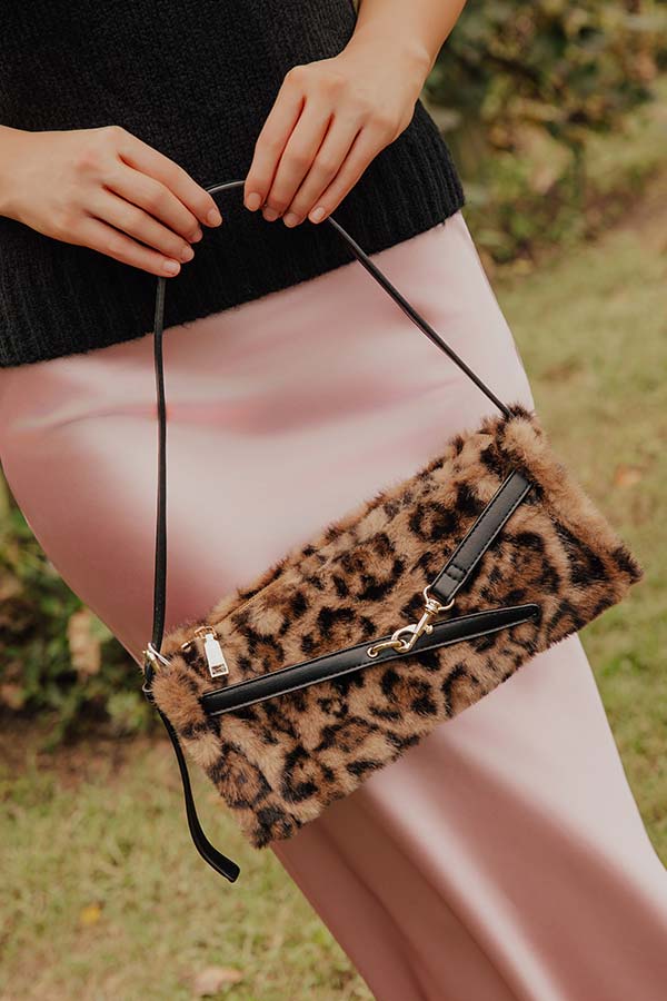 Yaretzi Faux Fur Leopard Purse Image - 1