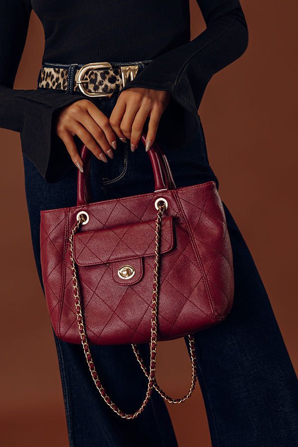 Kailani Faux Leather Quilted Tote Image - 1