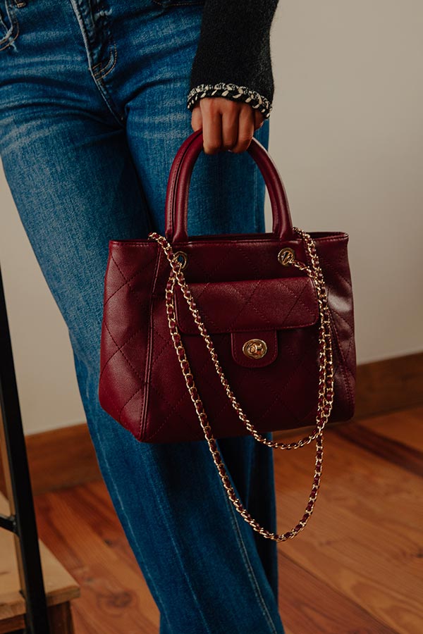 Kailani Faux Leather Quilted Tote