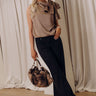 Chic Night Out Side Tie Top in Mocha Image - 1