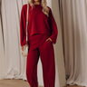 Sunday Reset Midrise Scuba Barrel Leg Pants in Red Image - 1