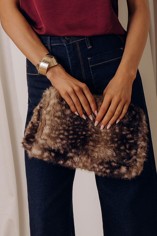 Rhianna Faux Fur Purse Image - 1