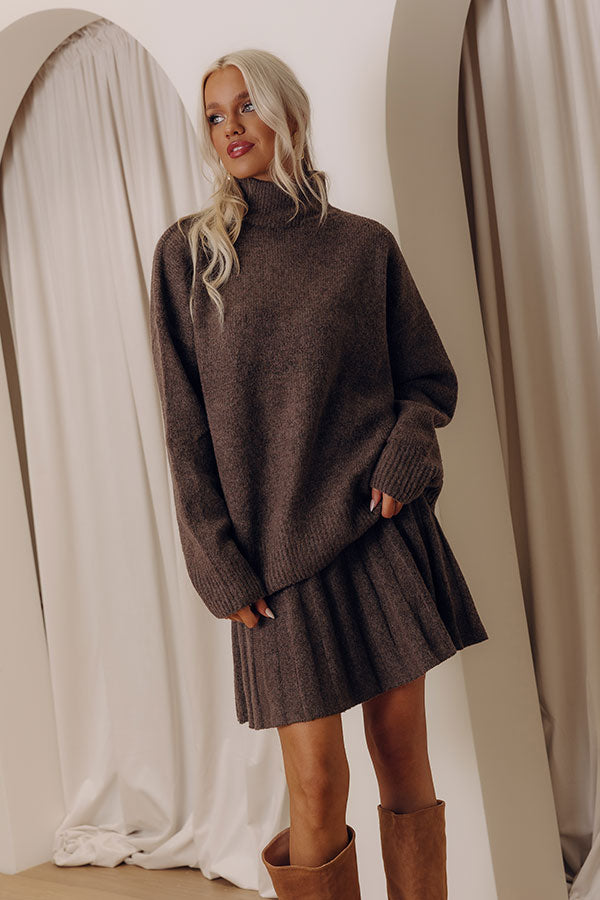 Central Park Stroll Knit Sweater in Chestnut Image - 1
