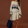 Snuggle Season Chic Knit Sweater Mini Dress Image - 1
