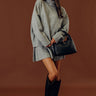 Central Park Stroll High Waist Knit Mini Skirt in Grey Image - 1