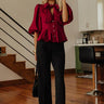 RISEN Maisie High Waist Tummy Control Wide Leg Ankle Jean Image - 1