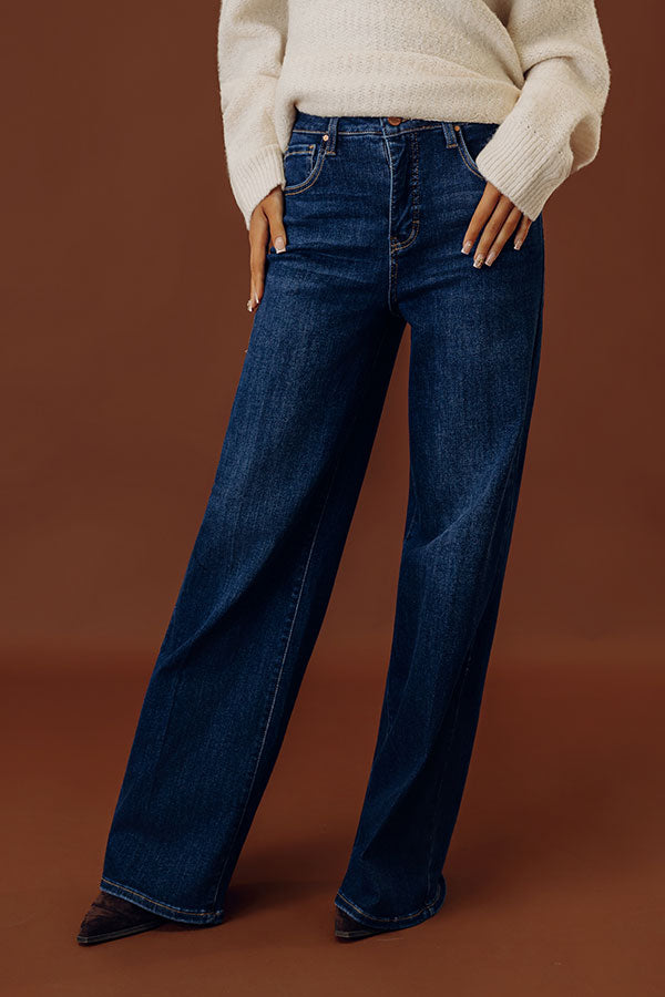 RISEN Valerie High Waist Tummy Control Wide Leg Jean Image - 1