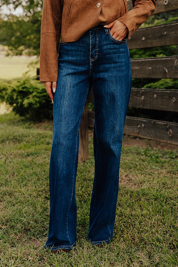 RISEN Valerie High Waist Tummy Control Wide Leg Jean Image - 2