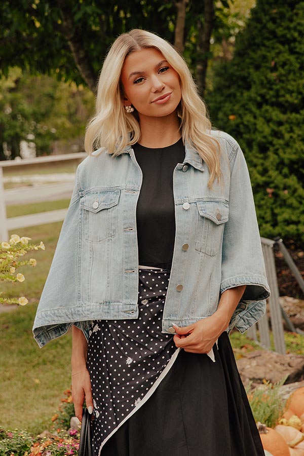 RISEN Carlie Crop Denim Jacket