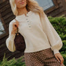 Chilly Day Knit Henley Sweater Top Image - 1