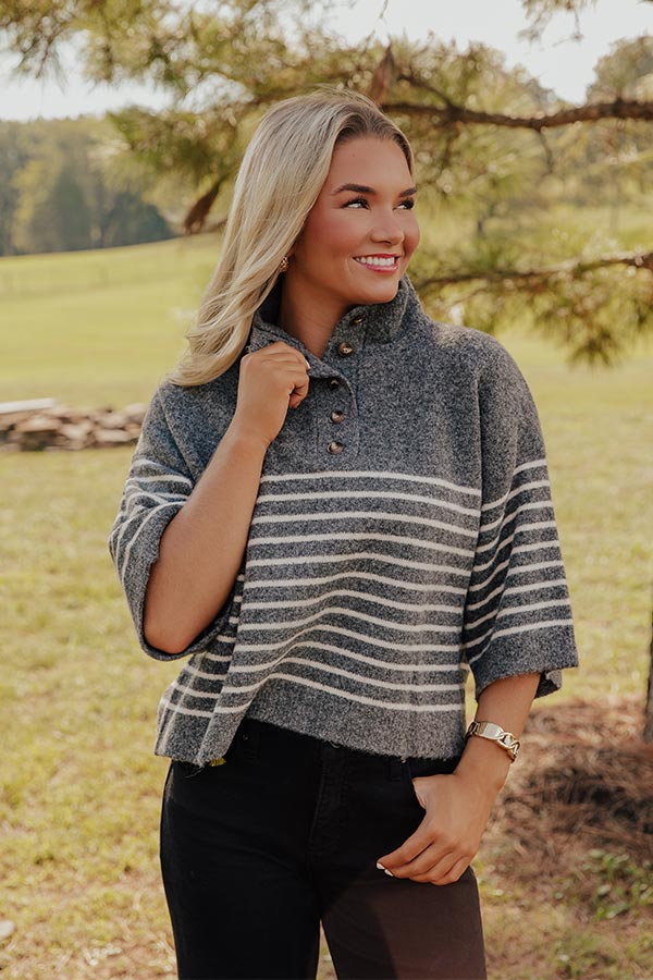 Cafe Cuddles Knit Stripe Sweater Top Image - 1