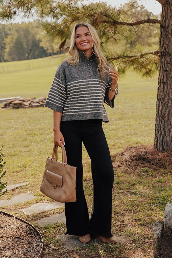 Cafe Cuddles Knit Stripe Sweater Top Image - 2