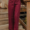 The Polly High Waist Wide Leg Pants in Wine Image - 1