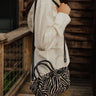 The Selena Woven Purse in Zebra Print Image - 1