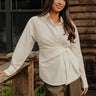 Pair With A Smile Side Tie Top in Cream Image - 1