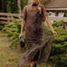 Lost In Love Organza Leopard Maxi Dress Image - 1