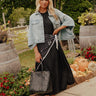 Charmed To Meet You Side Tie Midi Dress in Black Image - 1
