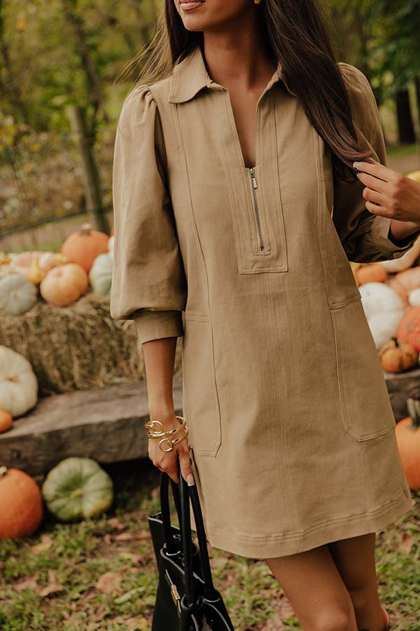Manhattan Stroll Denim Mini Dress Image - 2