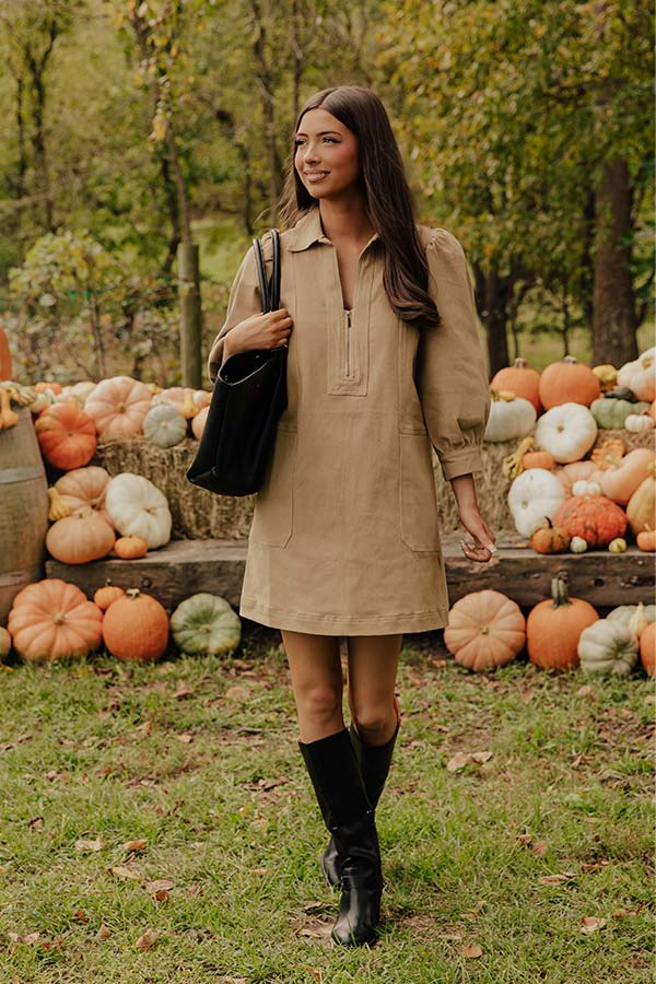 Manhattan Stroll Denim Mini Dress Image - 1