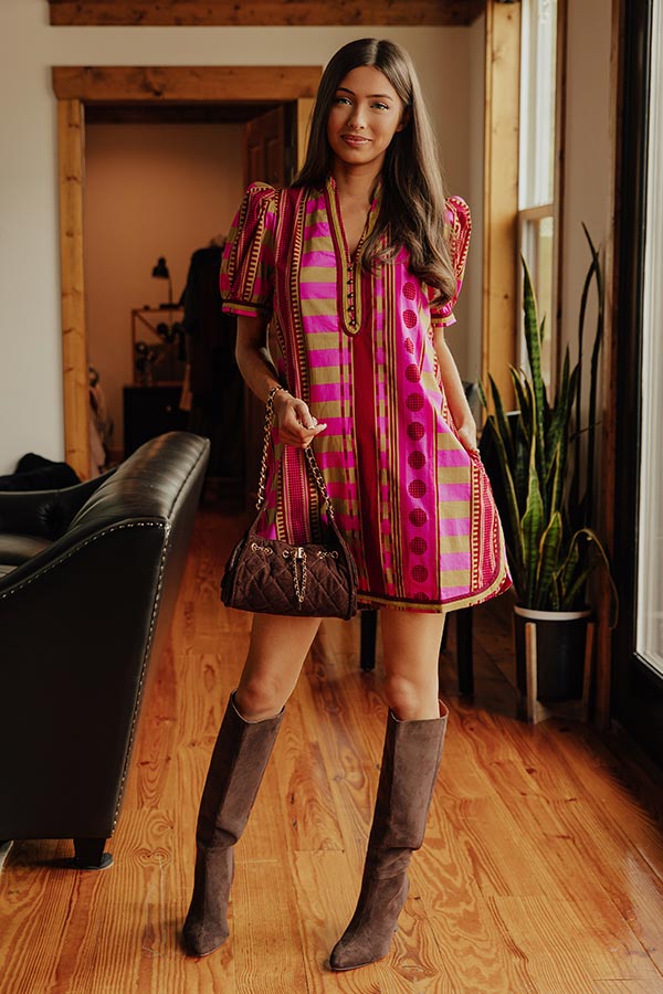 Sweet Link Stripe Mini Dress Image - 1