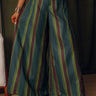 The Harmony High Waist Stripe Palazzo Pants in Hunter Green Image - 1