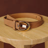 Casual Cues Faux Leather Belt in Iced Latte Image - 1