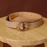 Chic Style Faux Leather Belt in Natural Image - 1