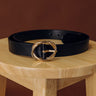 Chic Style Faux Leather Belt in Black Image - 1
