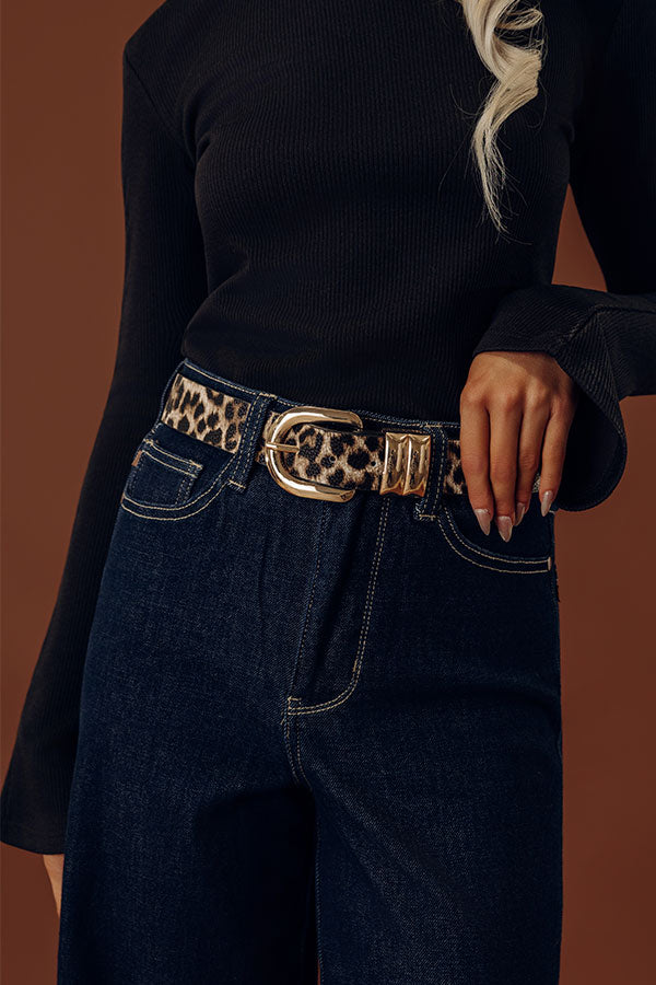 Classic Moment Faux Leather Belt in Leopard Image - 1
