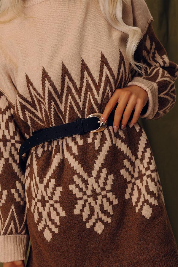 Simple Moment Faux Suede Belt in Black Image - 1