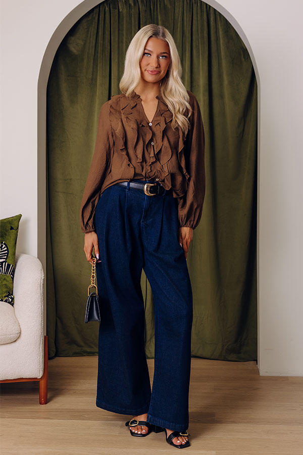 Call Me Posh Ruffle Top Image - 1