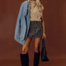 The Lindsey High Waist Zebra Mini Skirt Image - 1