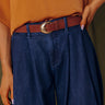 Simple Moment Faux Suede Belt in Dark Cinnamon Image - 1