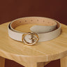 Chic Style Faux Leather Belt in Stone Image - 1