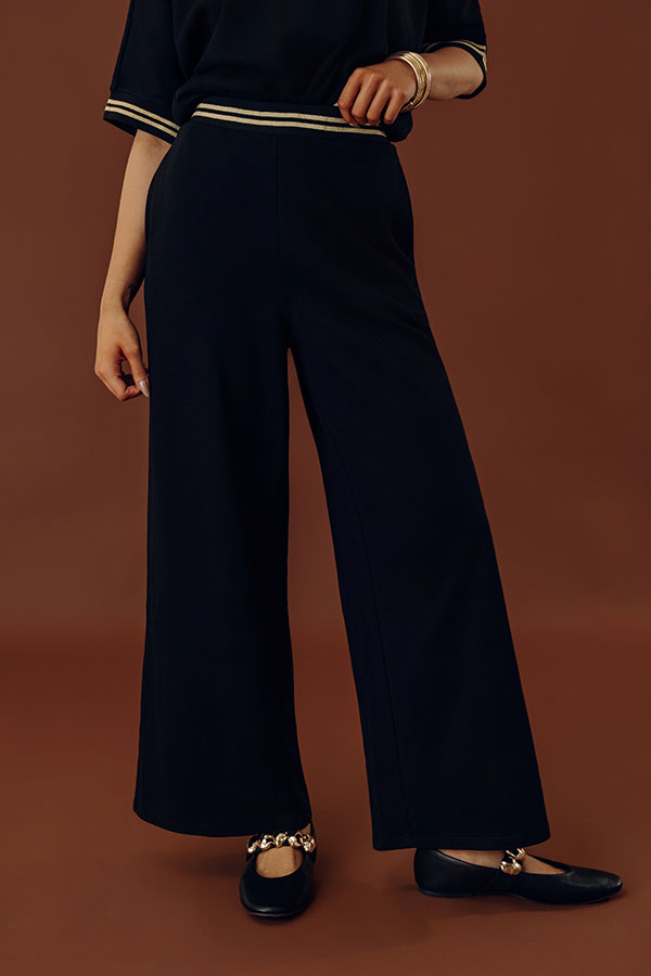 Getaway Plans High Waist Wide Leg Pants in Black Image - 1