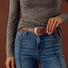 Classic Look Faux Leather Belt in Brown Image - 1
