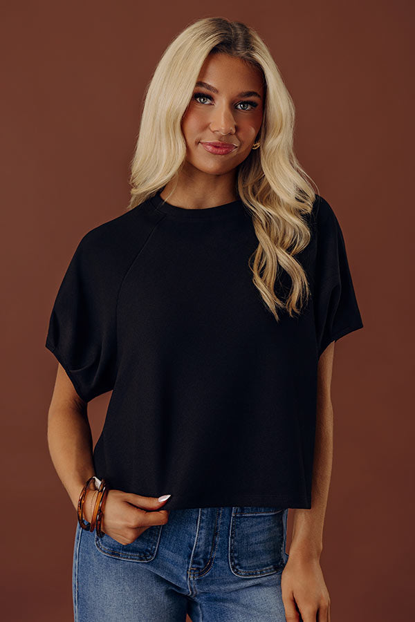 Chic Comforts Knit Top in Black Image - 1
