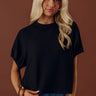 Chic Comforts Knit Top in Black Image - 1