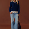 Modern Prep Knit Sweater Top Image - 1