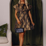 Evening Elegance Jacquard Mini Dress Image - 1