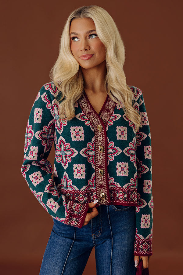 Harvest Harmony Floral Knit Sweater Top Image - 2